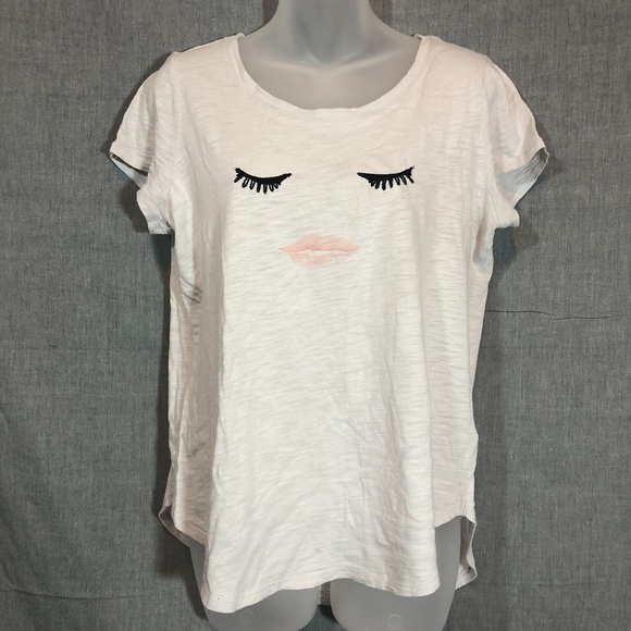 LC Lauren Conrad Tops - LC Lauren Conrad Woman's Face T-Shirt
